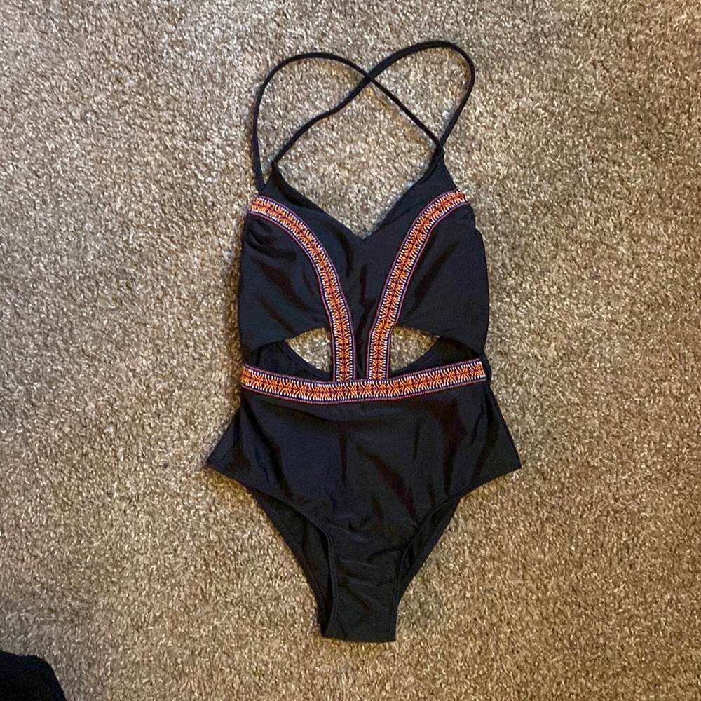 Black Brand New One Piece Bathing Suit